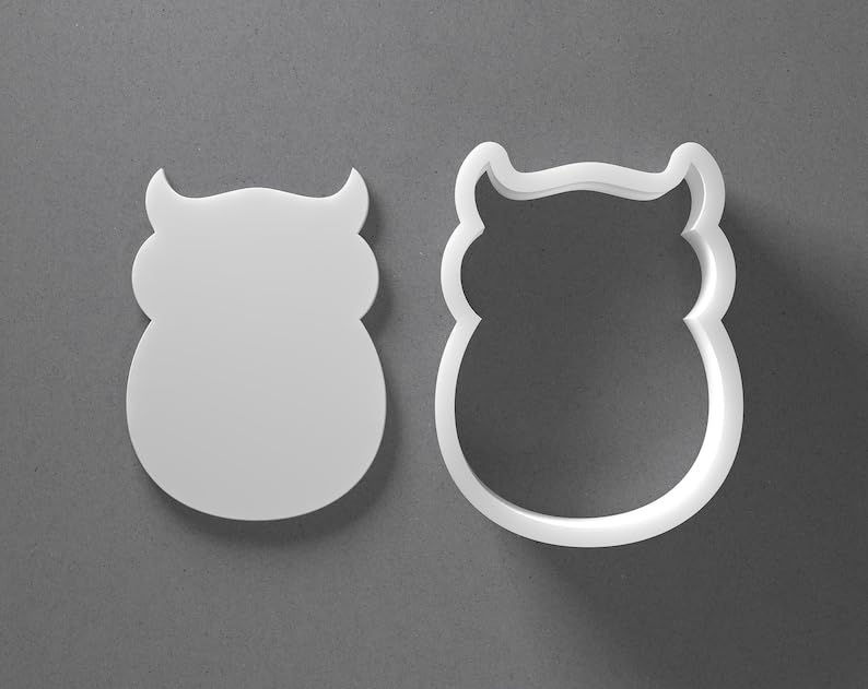 Black Stylized Owl Cookie Cutter Mini to Large Bird Animal Shape for Polymer Clay Jewelry Earring Making Mirrored Pair Set cookie Craft Tool India - Image 2