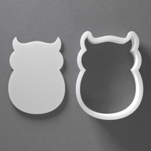 Black Stylized Owl Cookie Cutter Mini to Large Bird Animal Shape for Polymer Clay Jewelry Earring Making Mirrored Pair Set cookie Craft Tool India