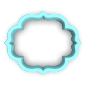 Black Plaque Cookie Cutter Stamp and Stencil Number 76 Plastic Outline with Sharp Edges for Plaque Shape Cookies, Fondant, Pastry, Biscuits, Sandwiches, and Craft Decorations