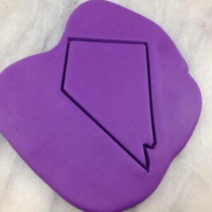 Black Nevada Cookie Cutter State Map Outline Fondant Biscuit Pastry Cutter Stencil with Sharp Edges for Educational and Party Treats in India