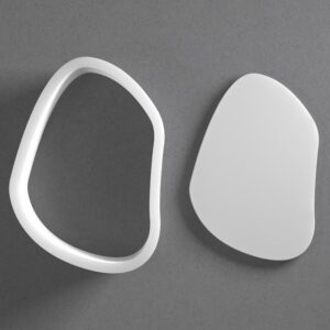 Black Organic Pebble Cookie Cutter From Mini To Large Oval Irregular Shape Polymer Clay Jewelry And Earring Cutter Tool Mirrored Pair Set For Handmade Crafts Earrings Pendants And Creat