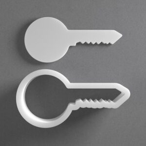 Round Key Cookie Cutter Housewarming and Party Shape Baking Tool for Cookies Biscuits Fondant Dough Clay Jewelry Making Earring Craft Decorating Party Baking and Daily Home Use