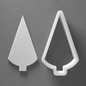 Black Stylized Christmas Tree Cookie Cutter From Mini To Large Arrow Head Shape Polymer Clay Jewelry Earring Cutter Tool Mirrored Pair Set cookie Baking Fondant Biscuit Craft Modeling