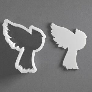 Black Flying Cardinal Bird Cookie Cutter Mini to Large Animal Shape for Polymer Clay Jewelry Earring Making Mirrored Pair Set cookie Craft Tool Made in India for Daily Creative Use