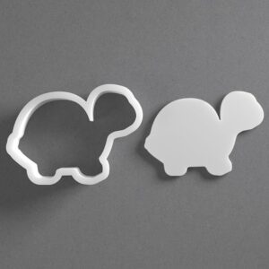 Black Turtle Cookie Cutter Tortoise Animal Shape for Baking Fondant Biscuit Polymer Clay Jewelry Earrings Craft Tool Mirrored Pair Set Reusable Ocean Gift Decor