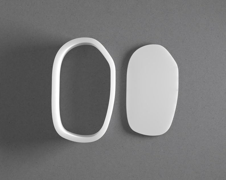 Black Organic Pebble Cookie Cutter From Mini To Large Irregular Shape Polymer Clay Jewelry Earring Cutter Tool Mirrored Pair Set cookie Baking Fondant Biscuit Craft Modeling Art - Image 2