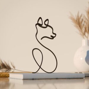 Chihuahua Dog Inspired Line Art Figure Plastic Minimal Pet Decor Statue for Home Office Desk Shelf Modern Interior Gift for Dog Lovers India