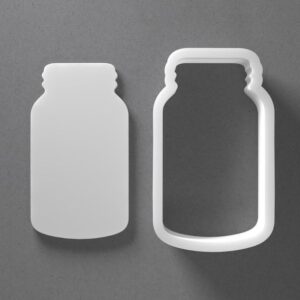 Black Mason Jar Cookie Cutter Jar Shape for Baking Fondant Biscuit Clay Jewelry Earrings Craft Tool Mirrored Pair Set Reusable Kitchen Party Decor Gift