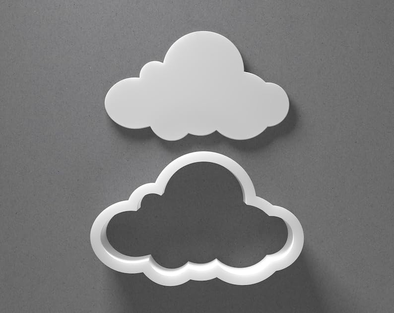 Black Fluffy Cloud Cookie Cutter Simple Shape cookie Tool for Cookies Biscuits Fondant Dough Clay Jewelry Making Earring Craft Decorating Baking Daily Home Use Mirrored Pair Set - Image 2