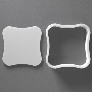 Black Rounded Square Cookie Cutter Mini to Large Plaque Shape for Polymer Clay Jewelry Earring Making Mirrored Pair Set cookie Craft Tool Made in India for Daily Creative Use