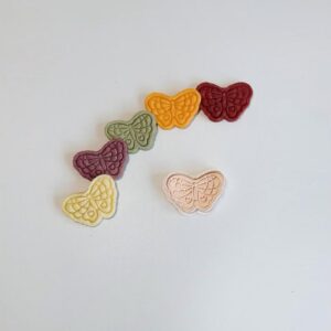 Black Butterfly Cookie Cutter Stamp Set Floral Boho Love Heart Animal Shape Food Safe Baking Tool for Cookies Fondant Clay Treats Creative Dessert Making Everyday Use