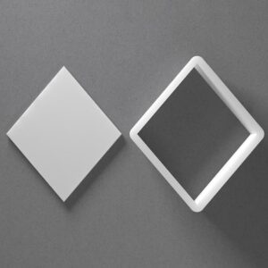 Black Diamond Playing Card Suit Cookie Cutter Poker Shape for Baking Fondant Biscuit Clay Jewelry Earrings Craft Tool Mirrored Pair Set Reusable Kitchen Party Decor Gift