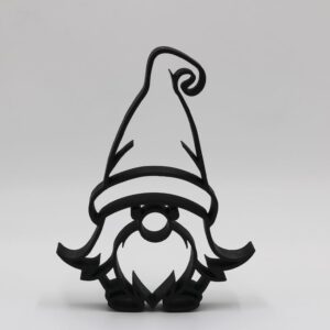 Gnome Line Art Sculpture India Statue Minimalist Holiday Decor for Office and Home Shelf Accent Unique Christmas Gift Idea for Lovers of Seasonal and Modern Artwork