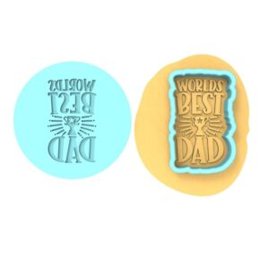 Black Worlds Dad Cookie Cutter Plastic Stamp and Stencil for Cookies, Fondant, Pastry, Sandwiches, and Dough Baking Decorating Tool India