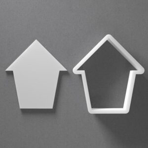 Black Birdhouse Cookie Cutter From Mini To Large Bird House Shape Polymer Clay Jewelry Earring Cutter Tool Mirrored Pair Set cookie Baking Fondant Biscuit Craft Modeling Art
