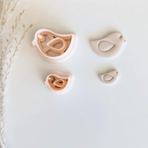 Bird Earring Imprint Clay Cutter Tool for Polymer Clay Jewelry Making Small Cookie Bird Shape Cutter for Handmade Earrings DIY Nature Themed Accessories and Craft Design Projects