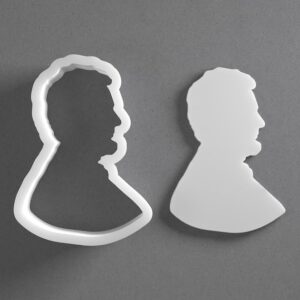 Black President Abraham Lincoln Cookie Cutter Mini to Large Portrait Shape for Polymer Clay Jewelry Earring Making Mirrored Pair Set cookie Craft Tool Made in India for Daily Creative