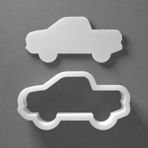 Black Pickup Truck Cookie Cutter Set Mini to Large Size SUV Vehicle Shape Polymer Clay Jewelry Earring Cutter Tool for Handmade Accessories Baking Fondant Craft Mirrored Pair Design