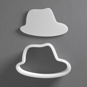 Black Fedora Hat Cookie Cutter Mini to Large Shape for Polymer Clay Jewelry Earring Making Mirrored Pair Set cookie Craft Tool Made in India for Daily Creative Use