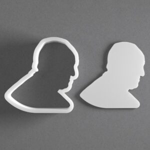 Black Pope Francis Cookie Cutter Religious Figure Shape for Baking Fondant Biscuit Polymer Clay Jewelry Earrings Craft Tool Mirrored Pair Set Reusable Gift