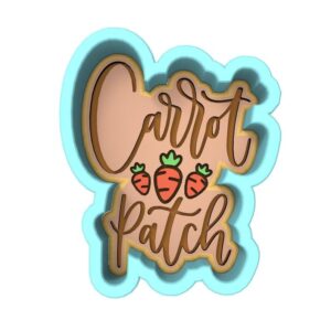 Black Carrot Patch Cookie Cutter Stamp Stencil Baking Tool for Vegetable Theme Cookies Fondant Pastry Biscuits Sandwiches Desserts Garden Party Snacks Baking Decoration Kitchen