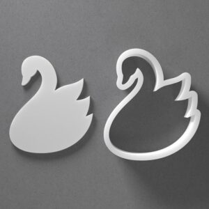 Black Elegant Swan Cookie Cutter Mini to Large Animal Bird Shape for Polymer Clay Jewelry Earring Making Mirrored Pair Set cookie Craft Tool Made in India