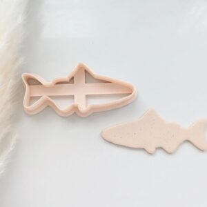 Trout Fish Cookie Cutter Large Clay Cutter for Polymer Clay and Fondant Crafting Detailed Trout Shape Cutter for Baking Handmade Cookies and Creating Fish-Themed Clay Jewelry
