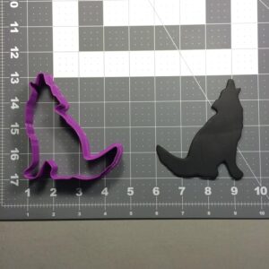 Black Cookie Coyote Cookie Cutter for Baking Wild Animal Shaped Cookies, Fondant Cake Decorations, Biscuit Dough Cutting, and Wildlife or Western Themed Craft, Clay, and DIY Art
