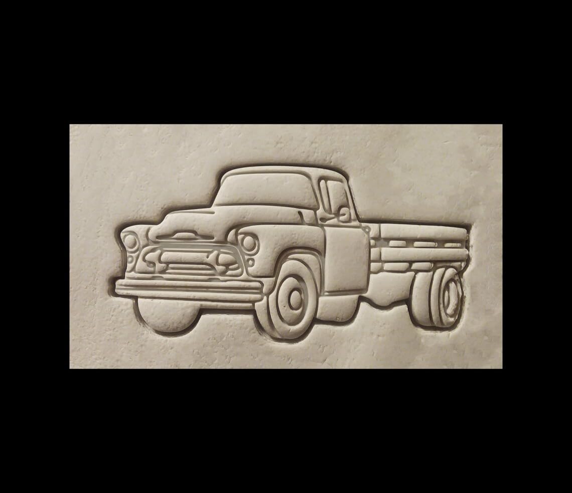 Black 4400 Chevy Truck Cookie Cutter Cookie India Classic Pickup Car Biscuit Cutter for Vintage Auto Enthusiast Baking Tool Retro Truck Theme Party Treats Collector Snacks and Gifts