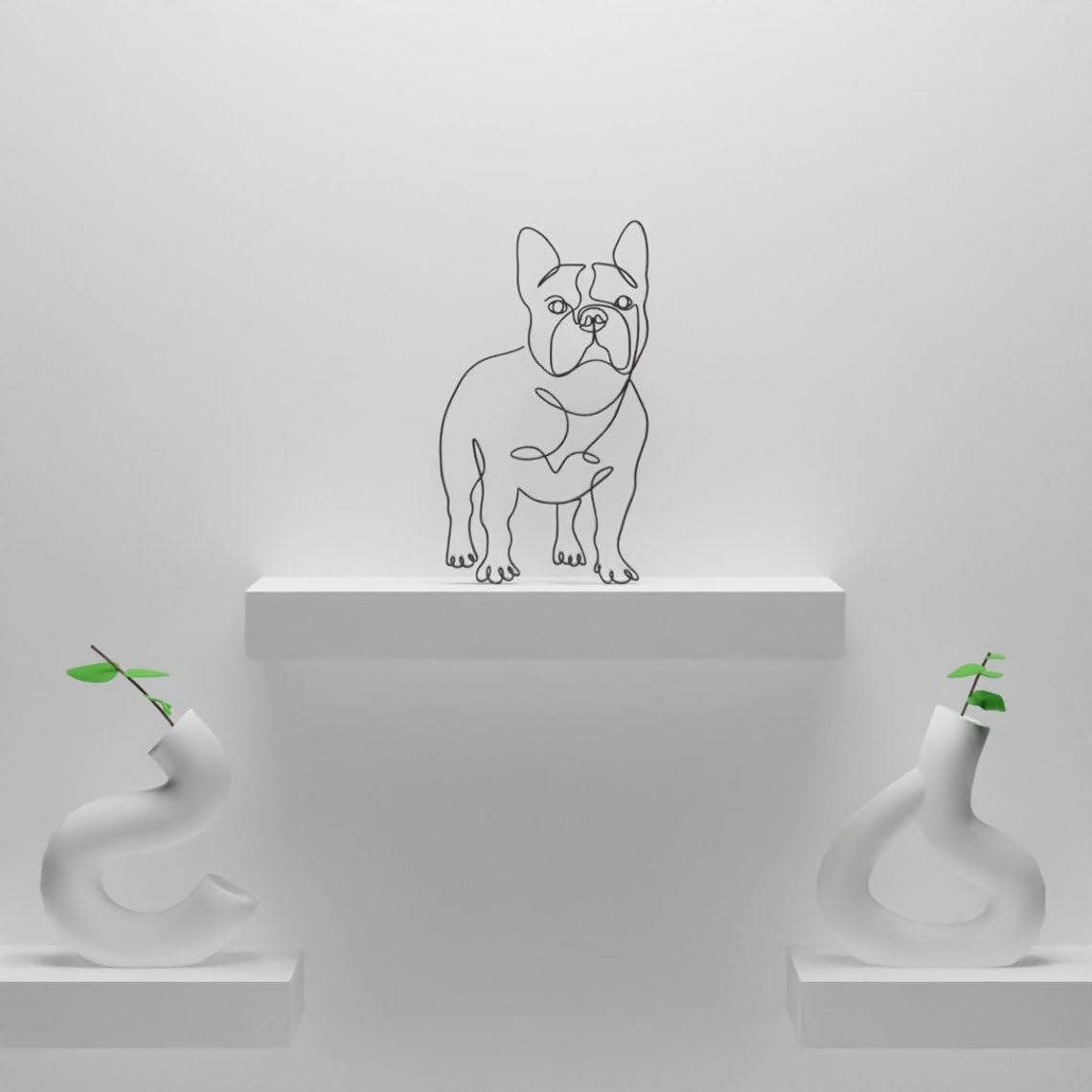 Stylish Minimalist BullDog Sculpture, Perfect Gift for Home Office Shelf, Unique Dog Figurine for Pet Lovers - Image 2
