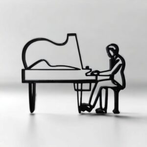 Male Pianist Wall Art | Home & Office Decor | Perfect Gift for Pianists