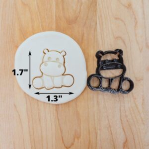 Hippo Baby Mini Cookie Cutter, Hippo Mini Clay Cutter, Hippopotamus Mini Fondant Detailed Cutter, Cute Baby Hippo Cookie Cutter for Kids, Fondant, Clay, Edible Craft Projects in India