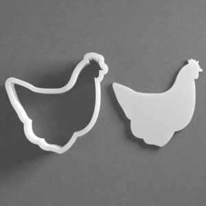 Chicken Cookie Cutter Farm Animal Bird Shape cookie Baking Tool for Cookies Biscuits Fondant Dough Clay Jewelry Making Earring Craft Decorating Party Baking and Home Use