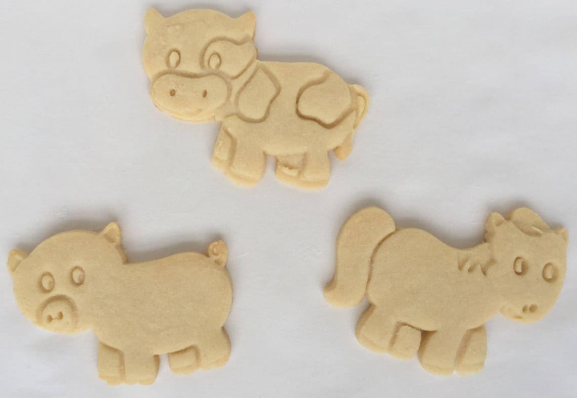 Farm Animal Cow Pig Horse Cookie Cutter Set Cookie for Fondant Clay Crafting Barnyard Themed Baking Kids Party Treats DIY Kitchen Use and Farm Decor Cookies in IndiaThis Farm Animal - Image 2