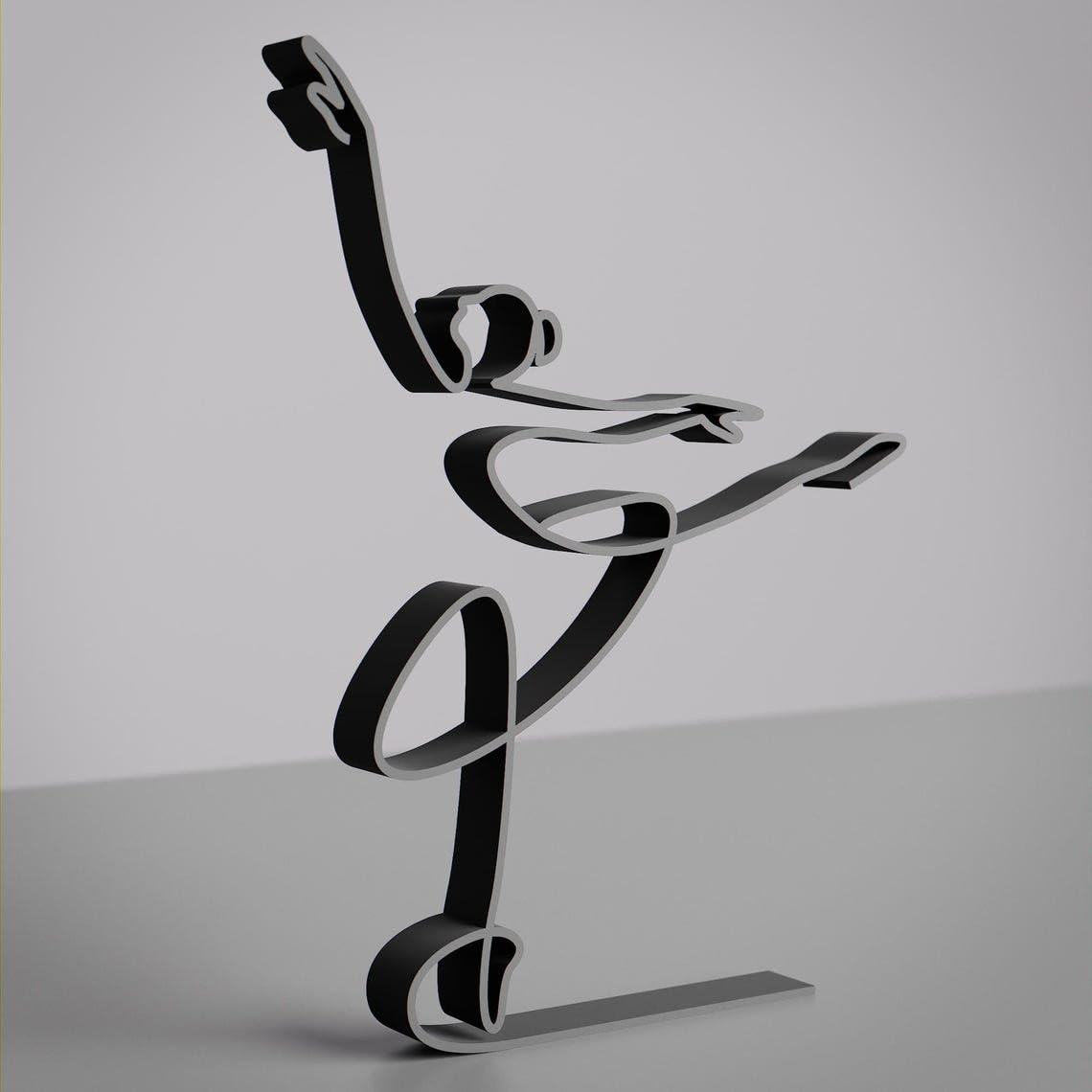 Ballet Ballerina Line Art Figure Plastic Artistic Dance Decor Gift for Home Office Desk Shelf Minimal Interior Display India - Image 3
