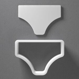 Black Underwear Cookie Cutter Boxer Briefs Shorts Shape for Baking Fondant Biscuit Clay Jewelry Earrings Craft Tool Mirrored Pair Set Reusable Kitchen Party Decor Gift