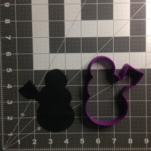 Black Snowman with Broom Cookie Cutter Cookie Mold for Winter Holiday Baking Christmas Party Treats Frosty Theme Cookies Fondant Shaper for Seasonal Snacks Family Activities or School