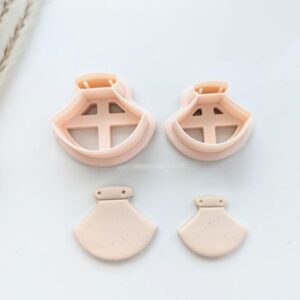 Ulu Knife Earring Imprint Cutter Cookie Polymer Clay Jewelry Pendant Cutter Tool for Native Alaskan Inspired Handmade Clay Earrings DIY Accessories for Tribal and Cultural Designs