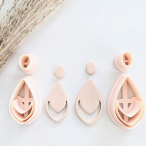 Gwen Combo Cutout Earring Cutter for Polymer Clay Jewelry Making Clay Pendant Cutter Tool for Stylish Modern Earring and Charm Designs Handmade Craft Accessories for Clay Artists