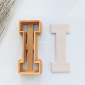 Alphabet Letter I Cookie Cutter for Monogram Baking Large Clay and Fondant Cutter for Polymer Clay Crafts Personalized Initial Jewelry DIY Gift Tags Educational Activities and Party