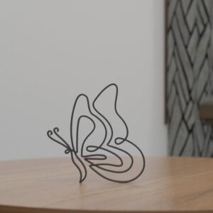 Beautiful Butterfly Figurine | Colorful Minimalist Line Art Shelf Decor - Unique Personalized Gift for Home and Living Room | Custom Present for Art Lovers
