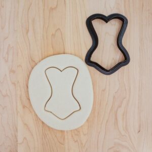 Corset Outline Cookie Cutter Cookie for Fondant Clay Crafting Vintage Fashion Themed Baking Party Treats Bridal Shower Desserts DIY Creative Kitchen Use and Fun in IndiaThis Corset