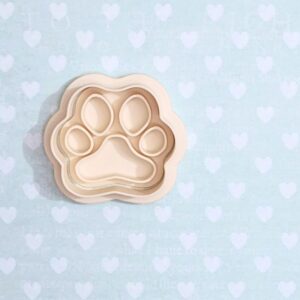 Paw shape cookie cutter set for animal lover cookies fondant pastries baking perfect for pet themed events dog cat treats kids crafts cake decorating school activities and homemade gift