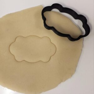 Plaque Wavy Cookie Fondant Clay Cutter for Decorative Baking and Crafts, India Cookie Mold for Personalized Labels, Birthday Cakes, Party Favors, Wedding Treats, DIY Projects, and Gift