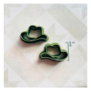 Cowboy Hat Polymer Clay Earring Cutter India Cookie Mold Tool for Jewelry Making Biscuit Fondant Cutter DIY Crafts Western Theme Accessories for Crafting Rustic and Stylish Designs