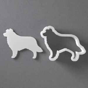 Black cookie Border Collie Cookie Cutter Dog Breed Shape for Polymer Clay Jewelry Earrings Biscuit Fondant Craft Tool Mirrored Pair Suitable for Mini Medium Large Use
