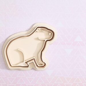 Capybara cookie cutter set for baking animal shaped cookies fondant cake toppers zoo themed party treats wildlife education kids crafts nature birthday decorations and cute rodent