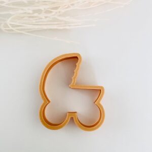 Baby Carriage Cookie Cutter for Baby Shower Baking and Clay Crafts Baby Buggie Shape Fondant Cutter for Themed Cookies Large Polymer Clay Cutter for Handmade Baby Gifts and Decorations