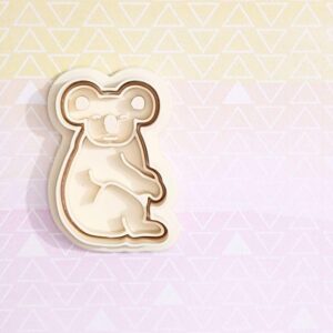 Koala Cookie Cutter Set for Animal Theme Baking Cute Bear Shape Biscuit Pastry Fondant Sugar Paste Cutters for Kids Birthday Party Homemade Cookies and Cake Decoration Kitchen Baking