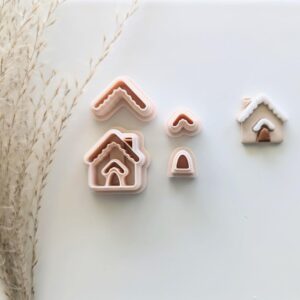 Gingerbread House 4 Piece Combo Earring CWith Suitable coordinated pieces, artists can design layered or matching earring sets that feature the charm of a gingerbread house, perfect